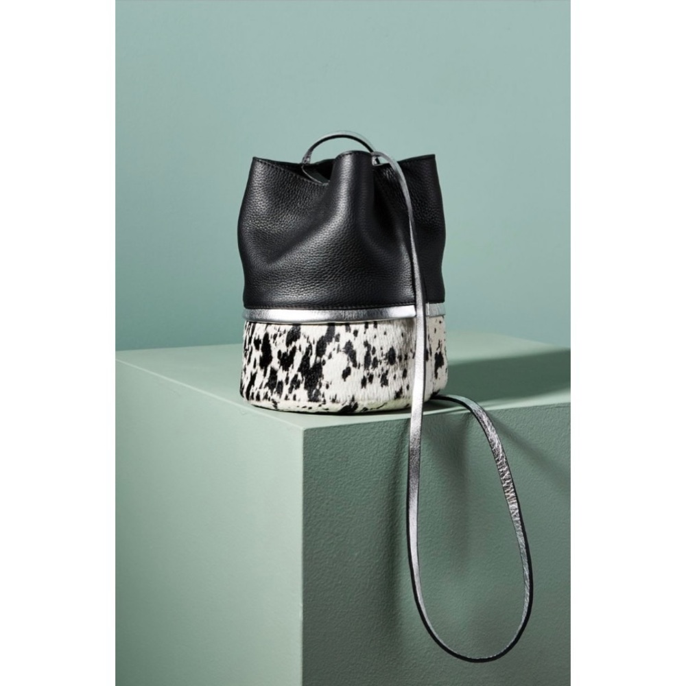 Anthropologie Neuville Shimmer Bucket Bag